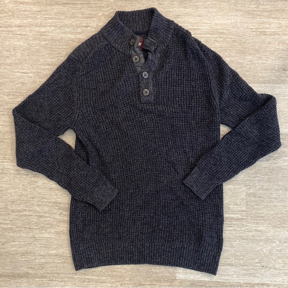Men’s Alesbury Chunky Knit Sweater Size XL Charcoal Gray